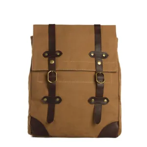Vintage Canvas Leather Hiking Travel Backpack Tote Bag Fit 15 Inch Laptop TB310