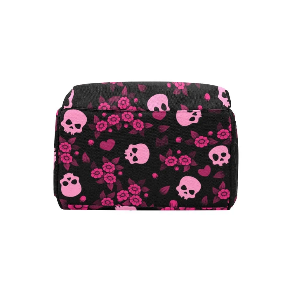 Vintage Rose Skull Backpack Goth Baby Stuff Goth Baby Bag Creepy Cute Pastel Witchy Nappy Bag Spooky Emo Diaper Bag Witchy Mom Baby Gear