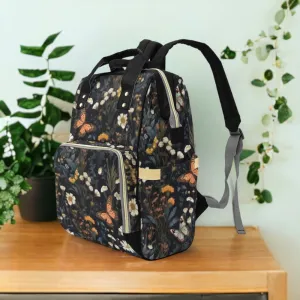Vintage Woodland Diaper Bag, Dark Nature Diaper Backpack, Dark Forestcore Baby Bag, Witchy Diaper Bag, Naturalist Baby Bag Goblincore Diaper
