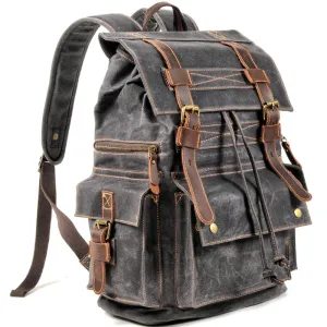 Waxed Canvas Waterproof Backpack