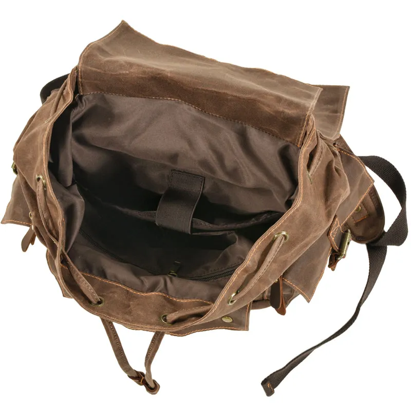 Waxed Canvas Waterproof Backpack