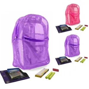 Wholesale 1st-12th Grade Base Kit (24 Items per Kit) in 18'' Mesh Backpack
