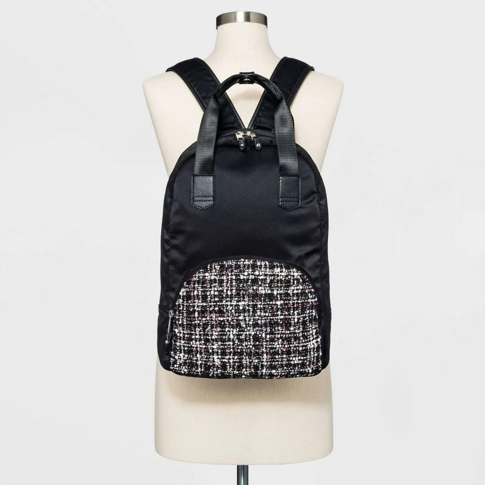 Wild Fable Women's Double Handle Tweed Pocket Mini Backpack