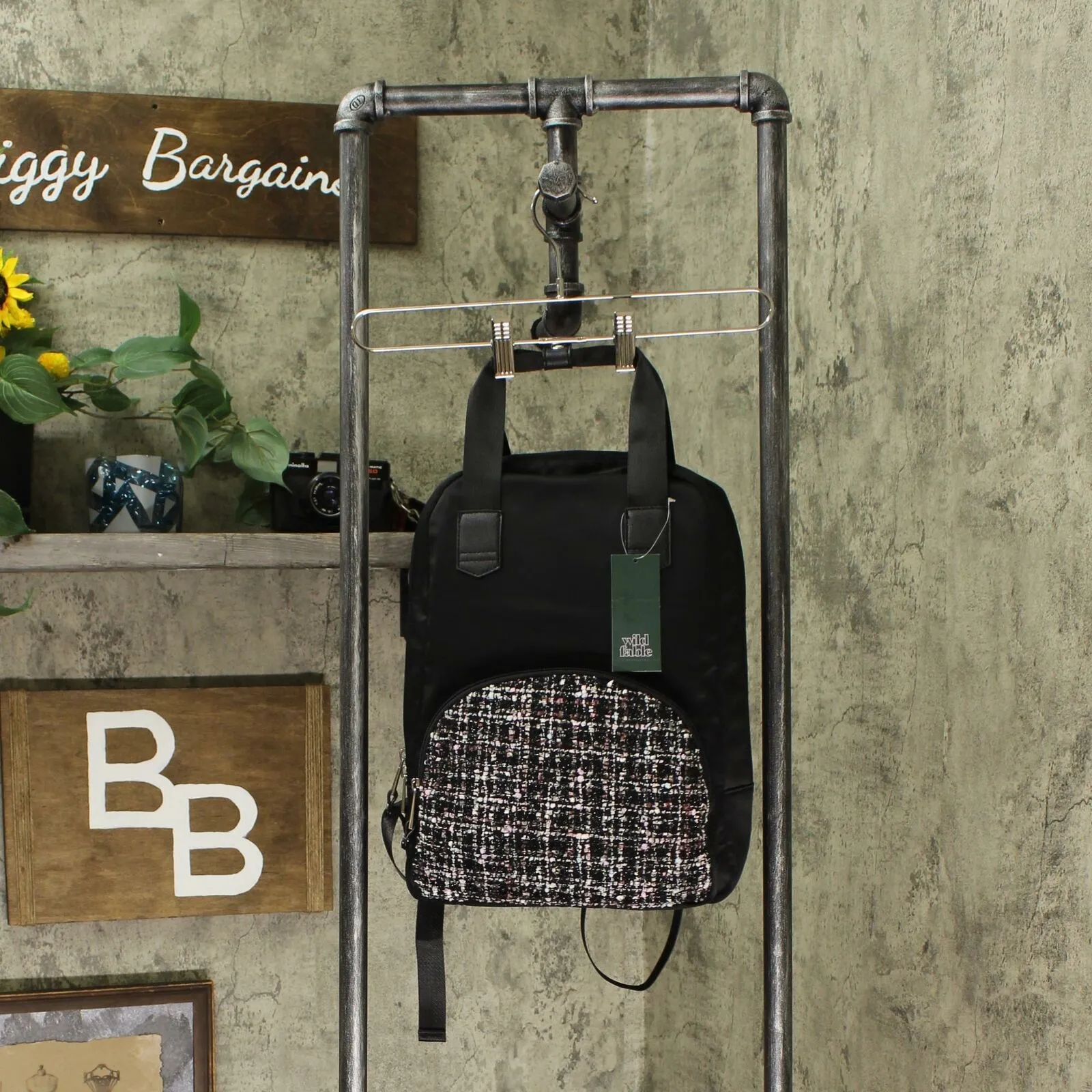 Wild Fable Women's Double Handle Tweed Pocket Mini Backpack