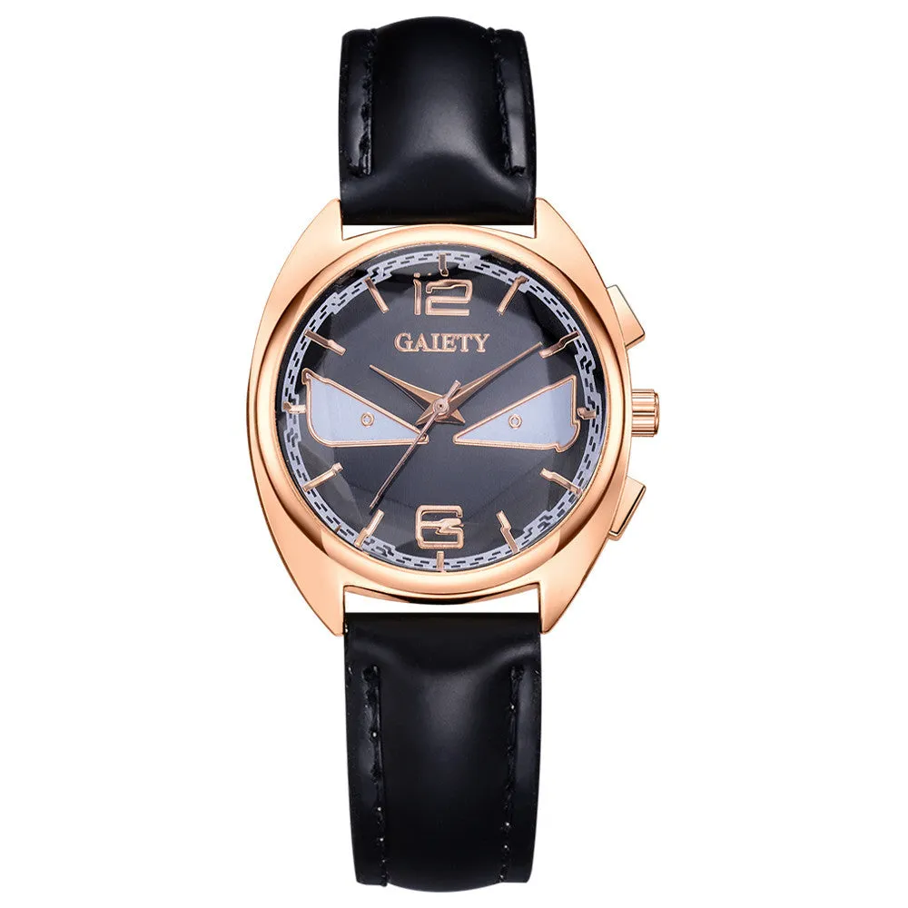 Women Fashion Leather Band Analog Quartz Round Wrist Watch Watches