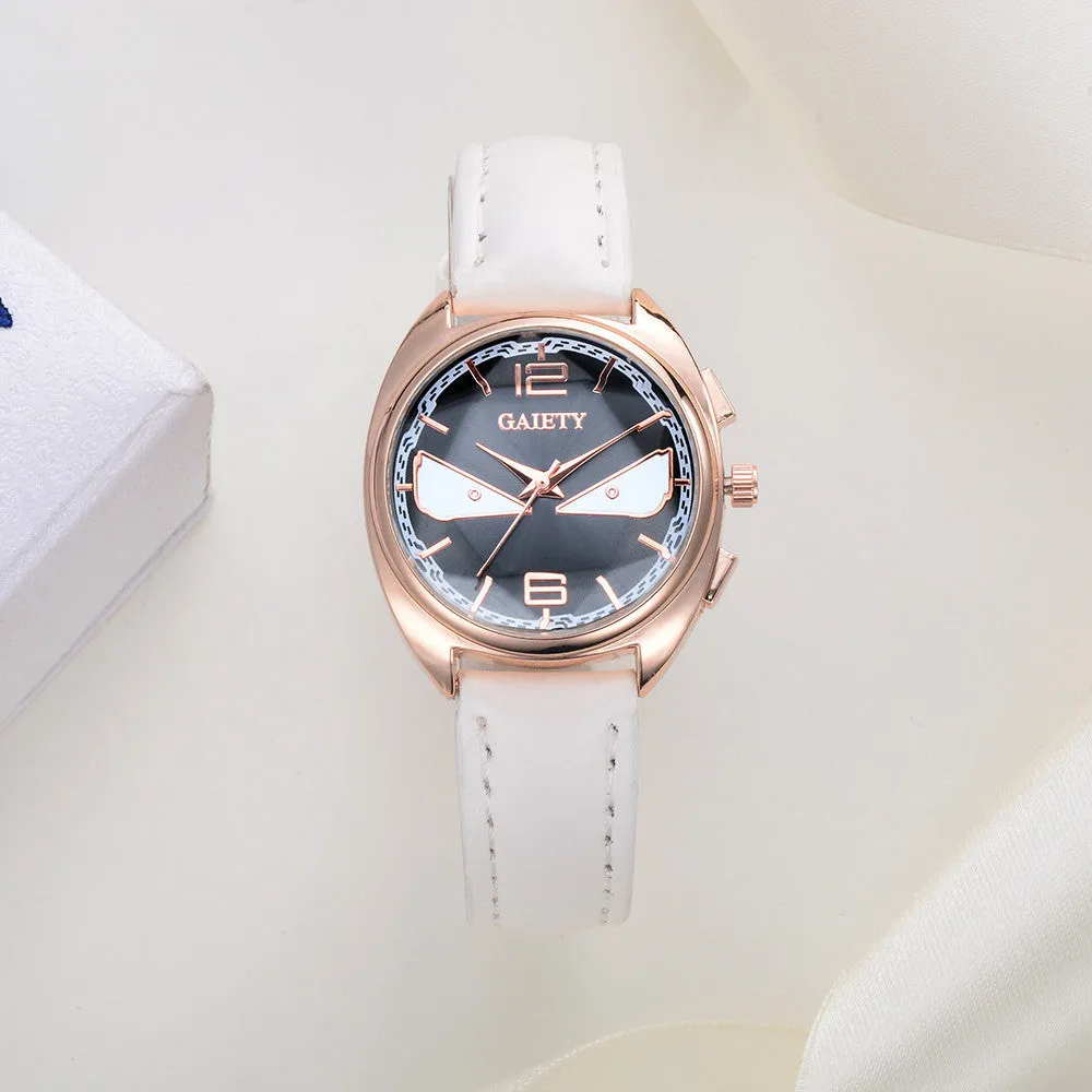 Women Fashion Leather Band Analog Quartz Round Wrist Watch Watches