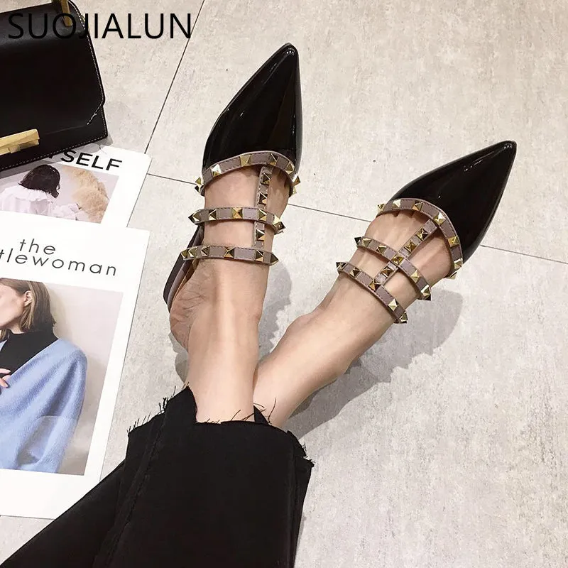 Women Flat Slippers Slip On Mules Brand