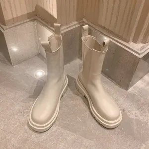 Women Genuine Leather Chelsea Boots