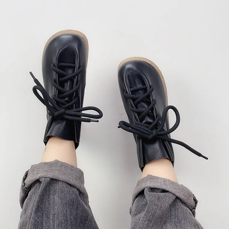 Women Handmade Ankle Platform Boots