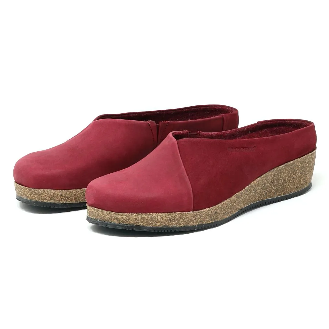 Women's Elsa Leather & Nubuck Wedge Mule