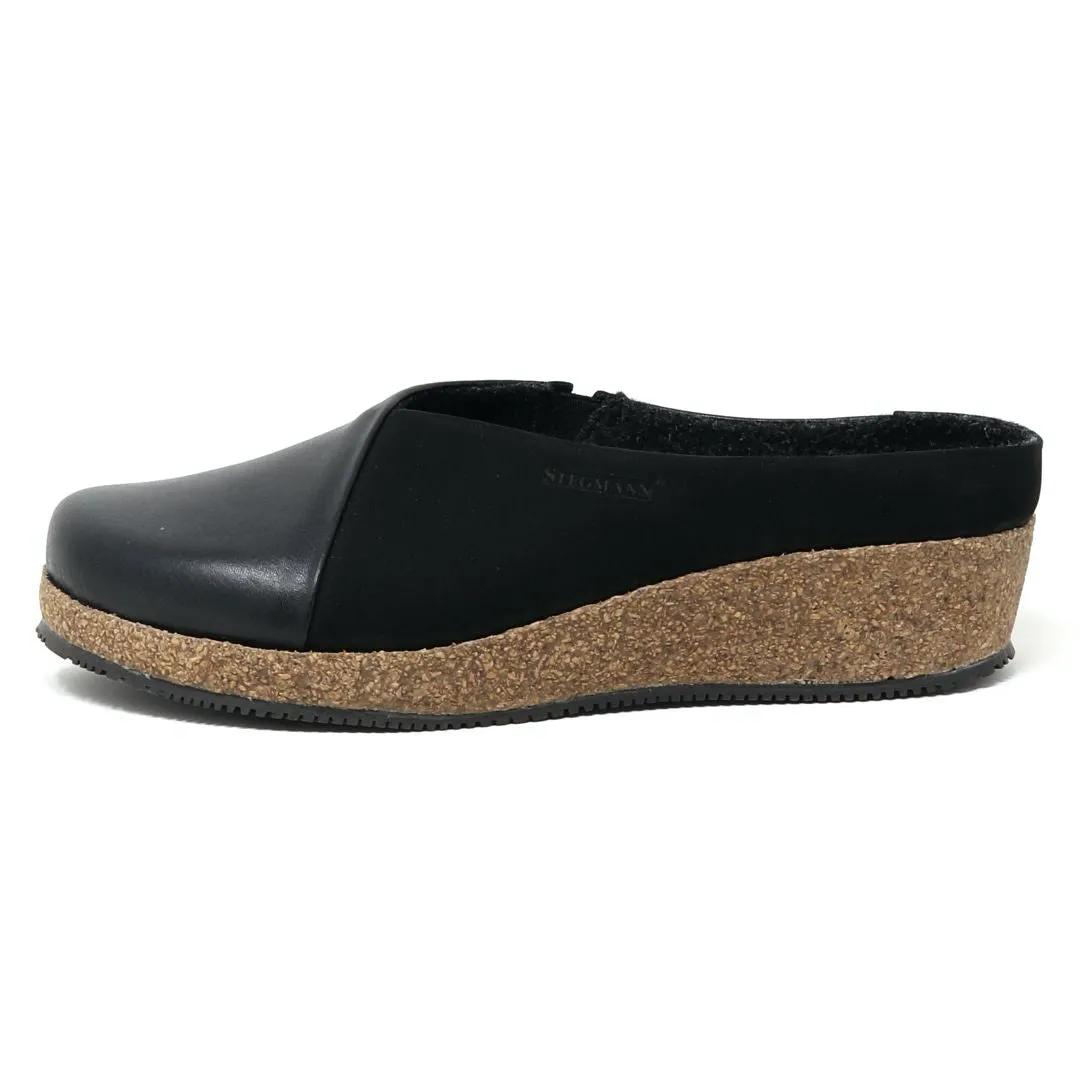 Women's Elsa Leather & Nubuck Wedge Mule