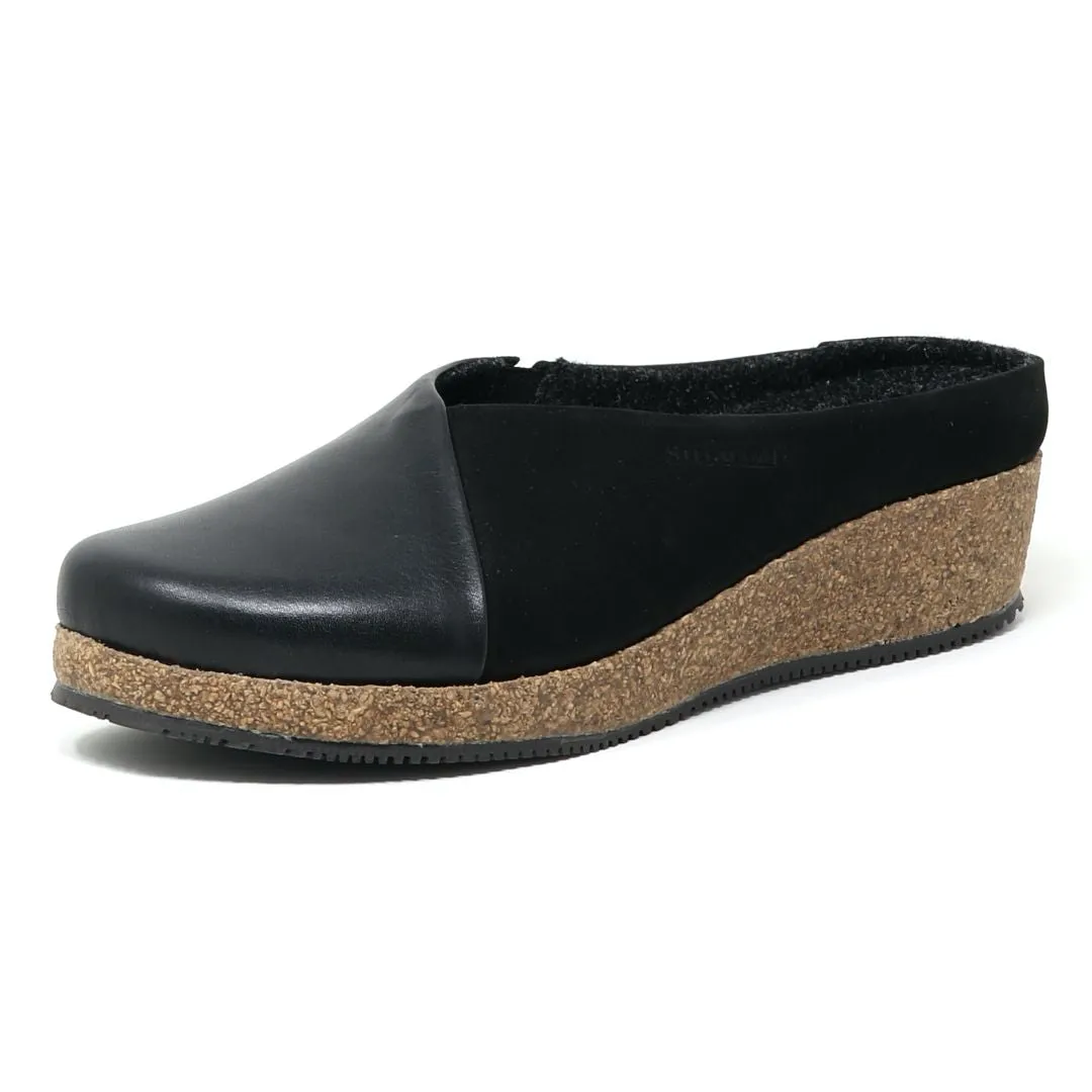Women's Elsa Leather & Nubuck Wedge Mule