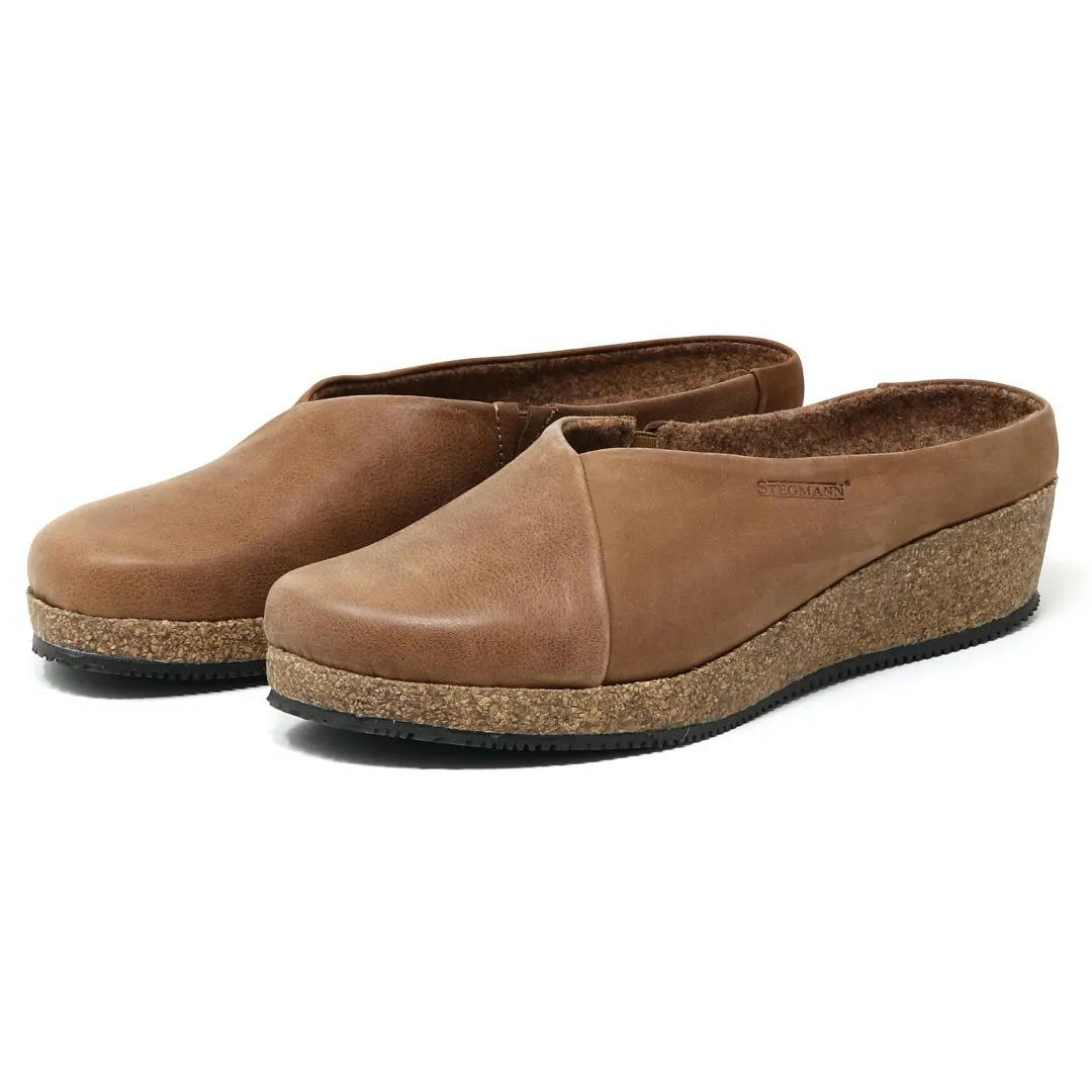 Women's Elsa Leather & Nubuck Wedge Mule