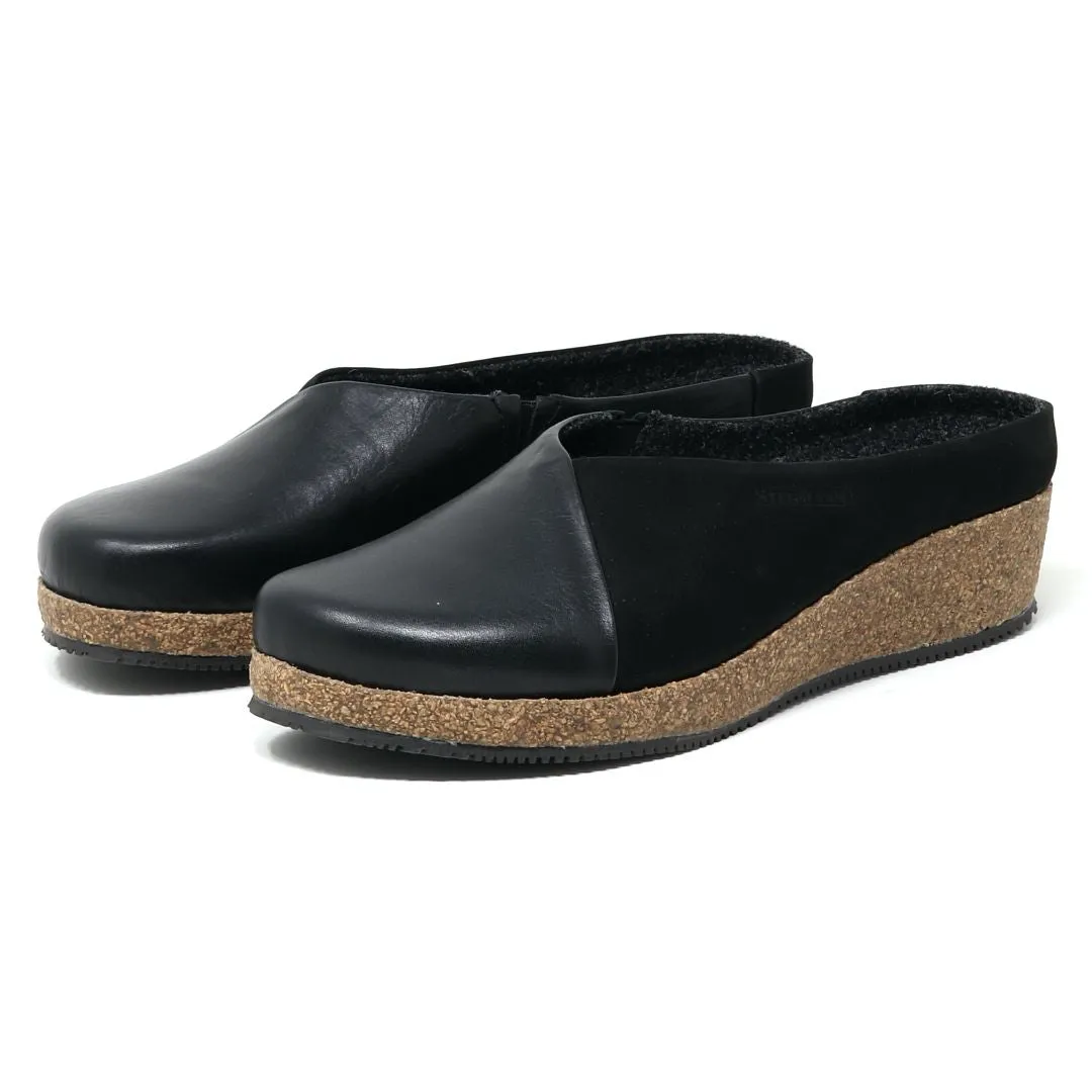 Women's Elsa Leather & Nubuck Wedge Mule
