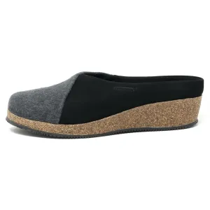 Women's Elsa Stretch Felt & Nubuck Wedge Mule