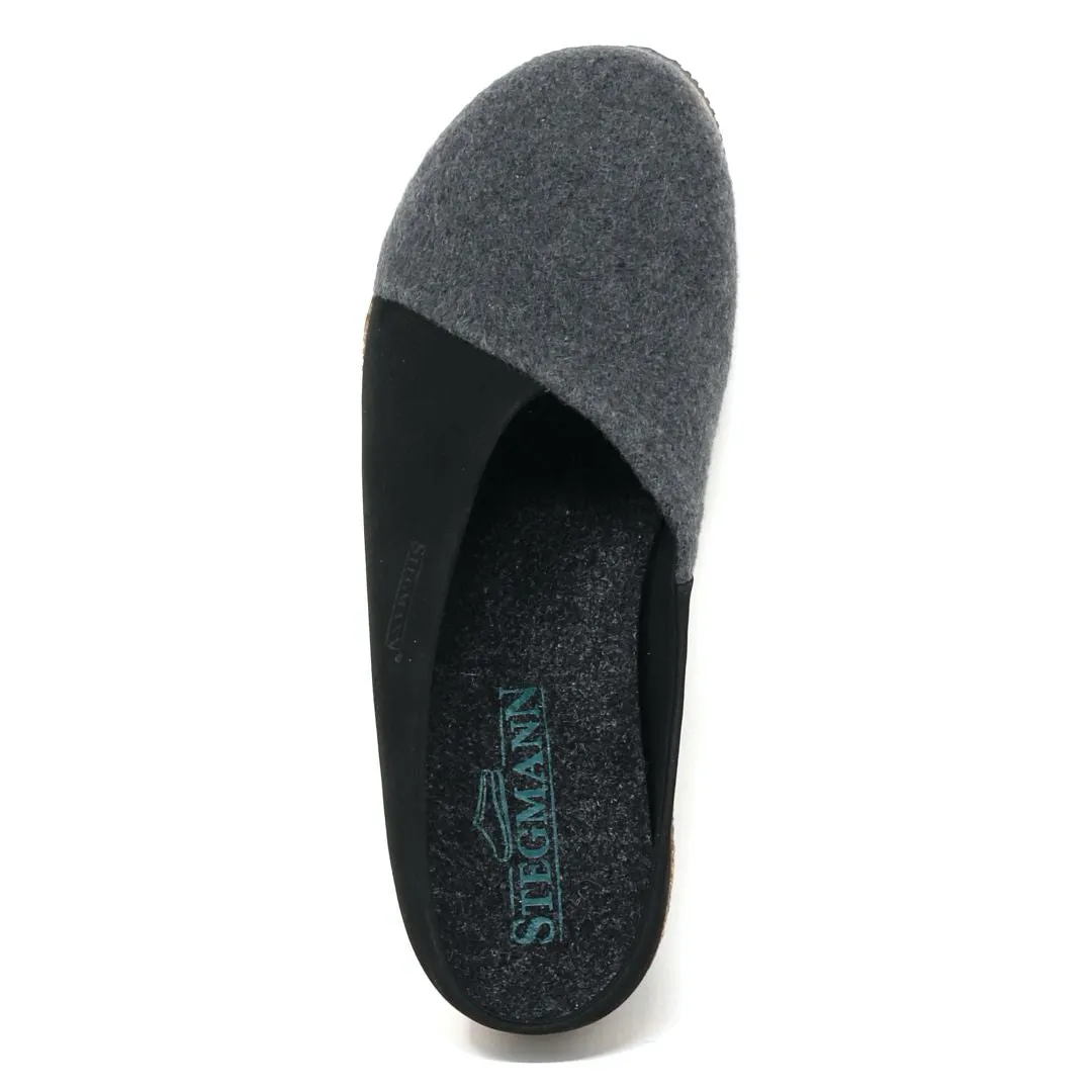 Women's Elsa Stretch Felt & Nubuck Wedge Mule