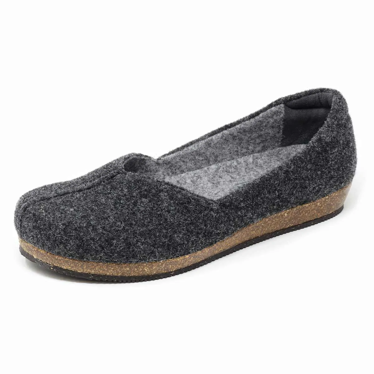 Women's 'Liesl' Wool Skimmer - Charcoal