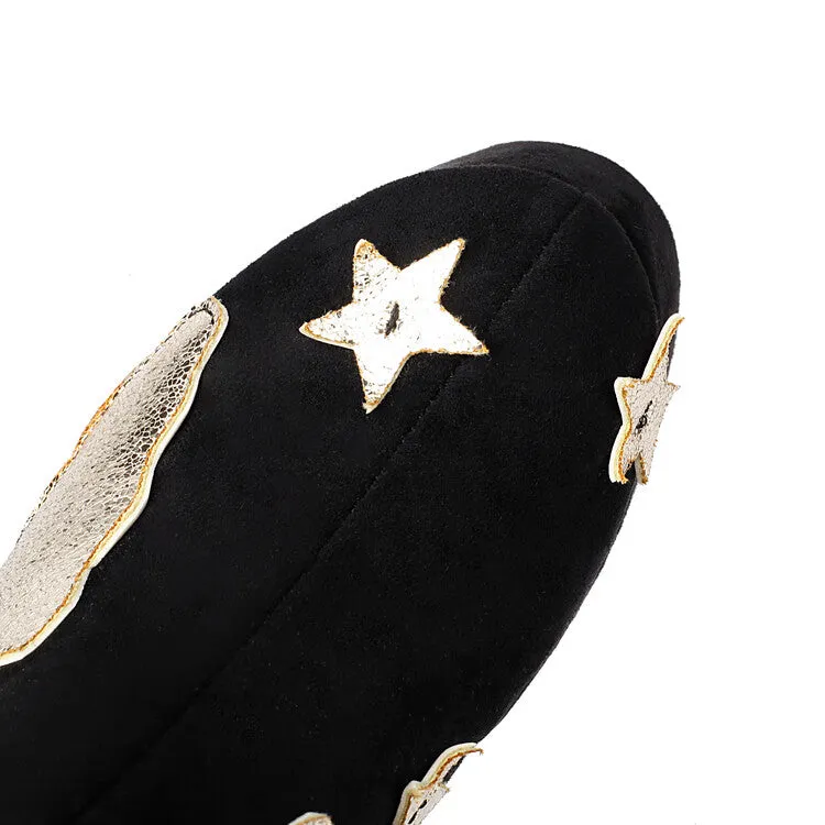 Women's Patch Dec Square Heel Platform Short Boots