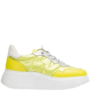 Wonders Lime Leather Elastic Laces Sporty Sneakers