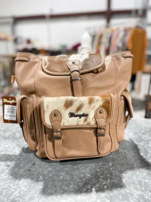 Wrangler Cowhide Khaki Backpack