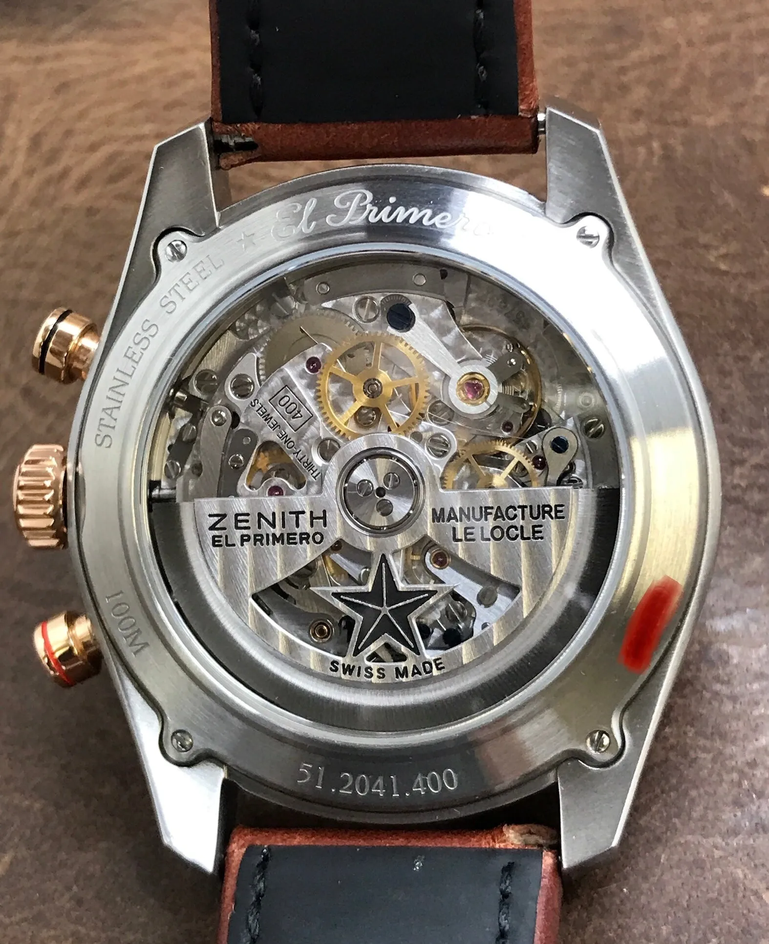 Zenith El Primero Chronomaster 51.2041.400 Ruthenium dial with Geneva waves Dial Automatic Men's Watch