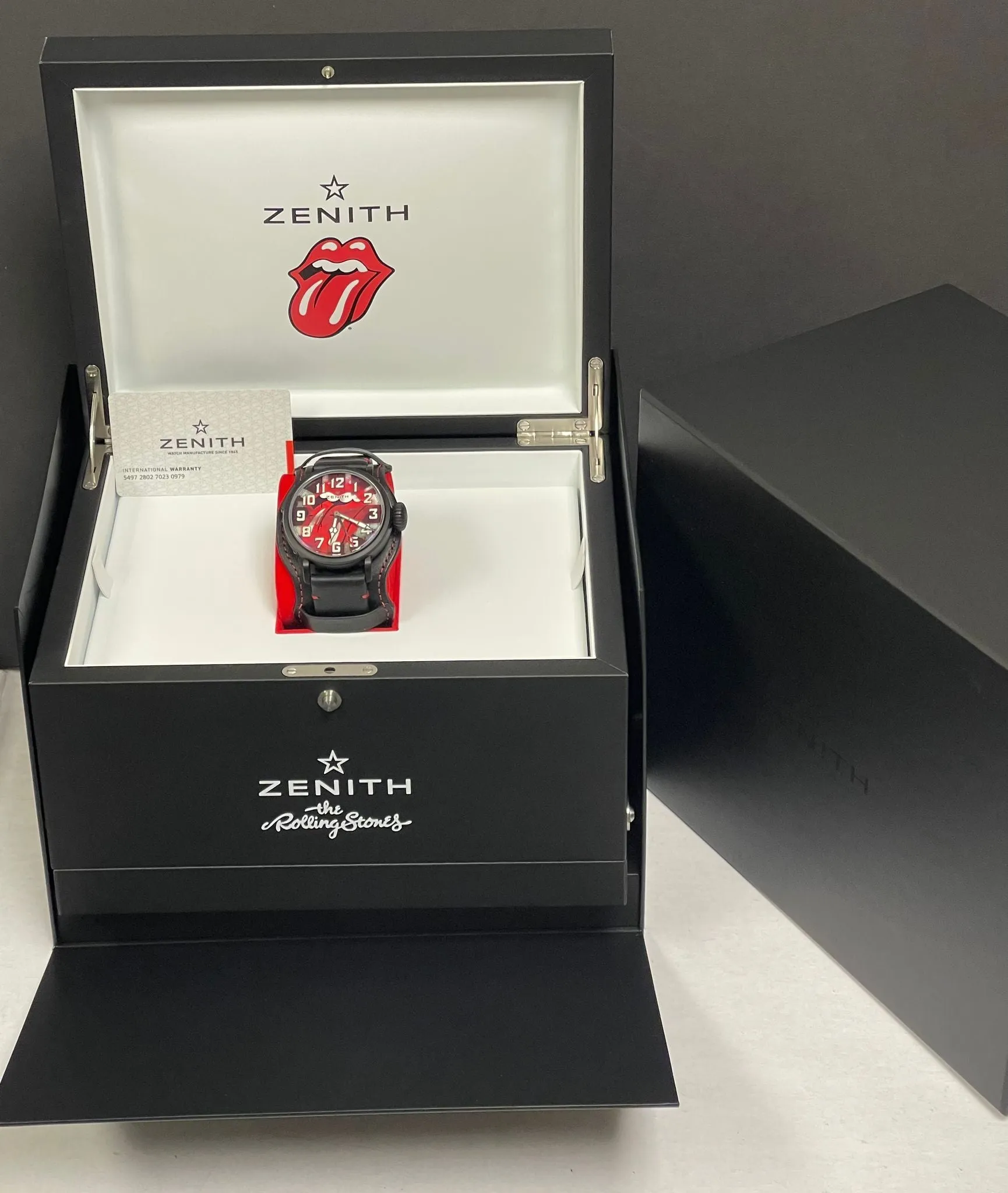 Zenith Type 20 GMT Rolling Stones 96.2439.693/77.C809 Black & Red Dial Automatic Men's Watch