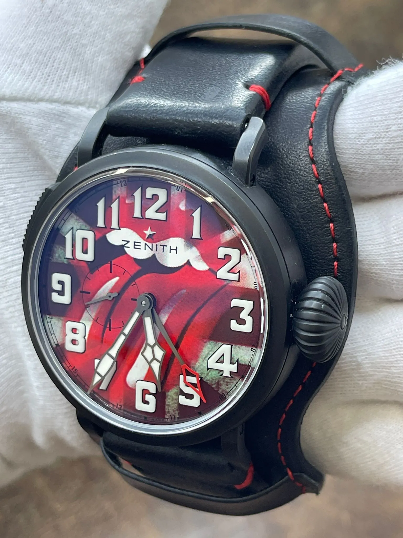 Zenith Type 20 GMT Rolling Stones 96.2439.693/77.C809 Black & Red Dial Automatic Men's Watch